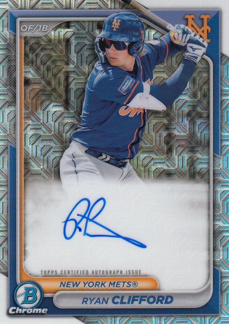 2024 Bowman Chrome Mega Box Prospect Autograph Mojo Refractor Baseball Trading Card N400849