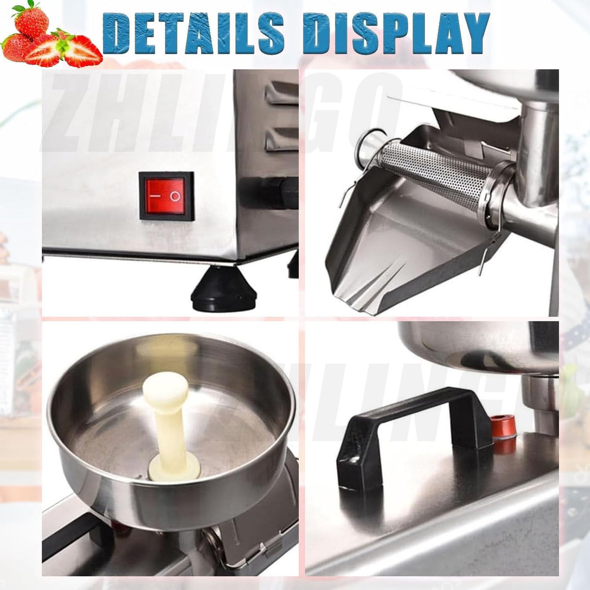 450W Stainless Steel Electric Tomato Strainer L5283
