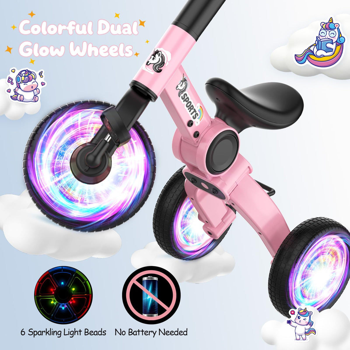 3 in 1 Toddler Balance Bike with Removable Pedals C237800