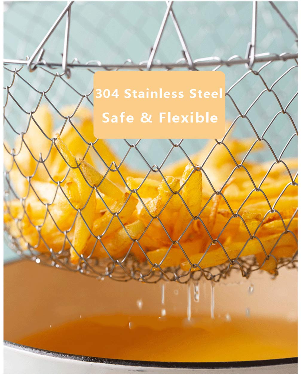 304 Stainless Steel Deep Fry Basket B92557