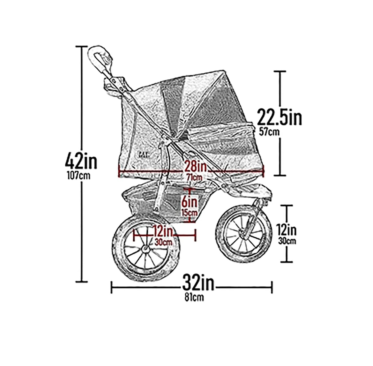 Spotted Pet Stroller T743318