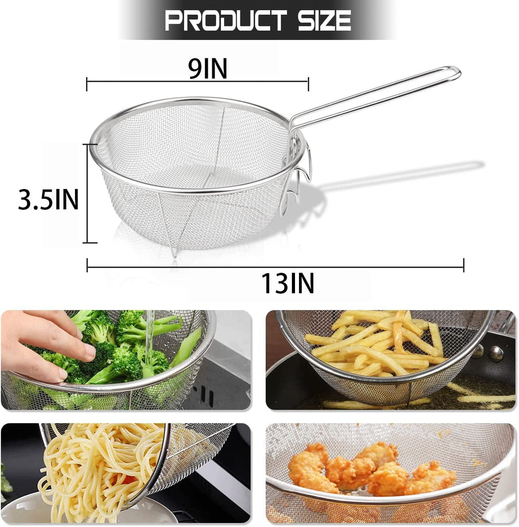 Stainless Steel Deep Fry Basket with Detachable Handle D765964