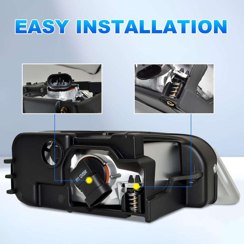 Fog Lights Assembly with Halogen Bulbs Clear Lens Switch Harness Kit Q12128