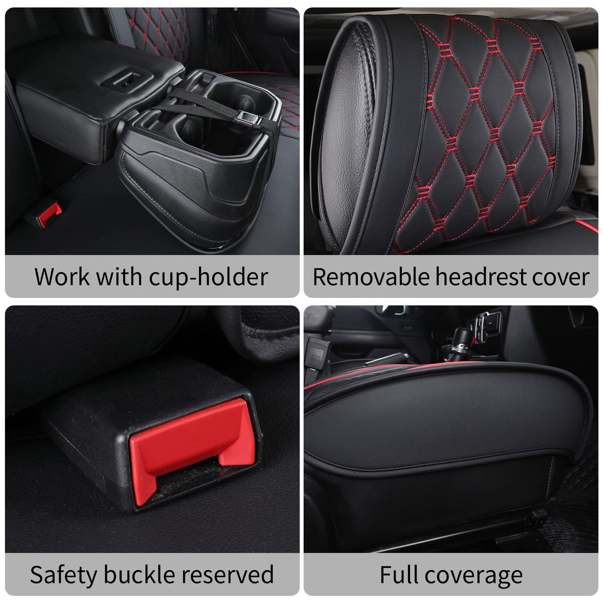 Jeep Wrangler JK JL 4-Door Seat Covers Full Set C430