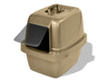 Large Enclosed Sifting Cat Pan with Odor Door, Hooded, Beige W158775