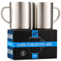 15 oz Double Wall Stainless Steel Insulated Mug Set of 2 M652