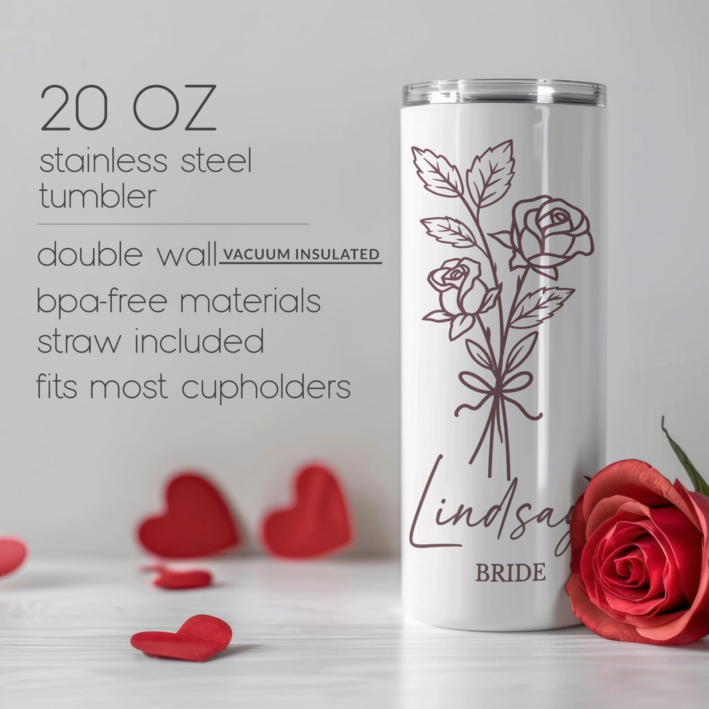 20oz Stainless Steel Tumbler with Straw B829321