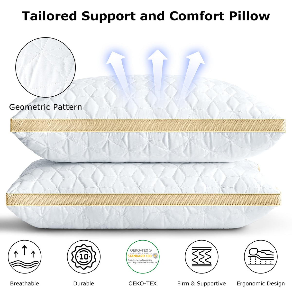 King Size Cooling Down Alternative Pillows Set of 2 B50353