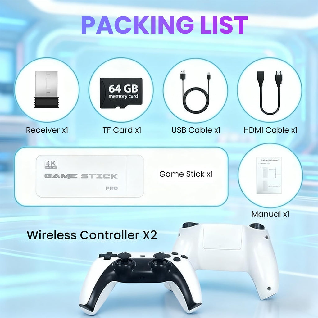 Wireless Plug and Play Retro Game Console with 20000+ Games and Dual 2.4G Wireless Controller S161