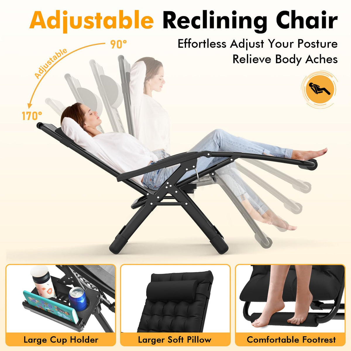 Oversized Zero Gravity Chair H61587
