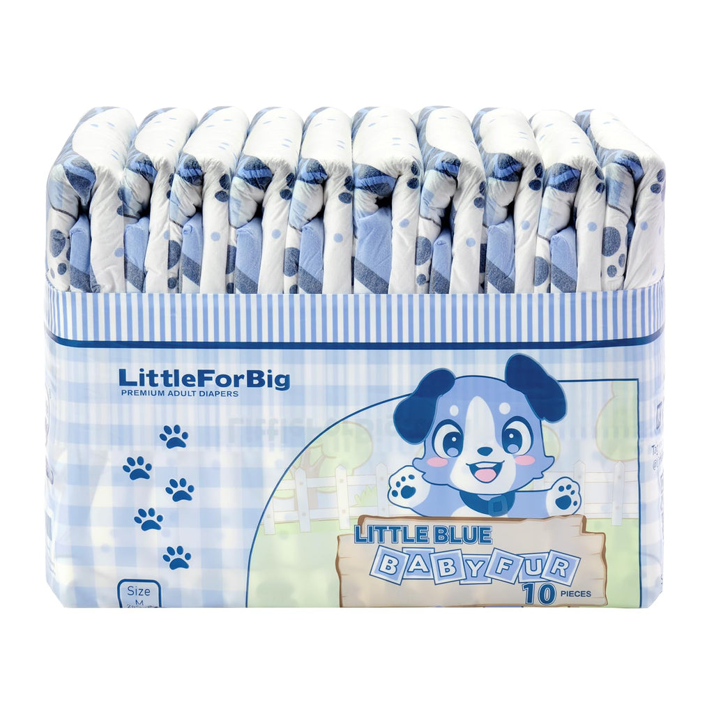 Adjustable Hook-and-Loop Fastener Closure Adult Printed Cloth Back Diaper 10 Pieces Medium 28"-38" J74459