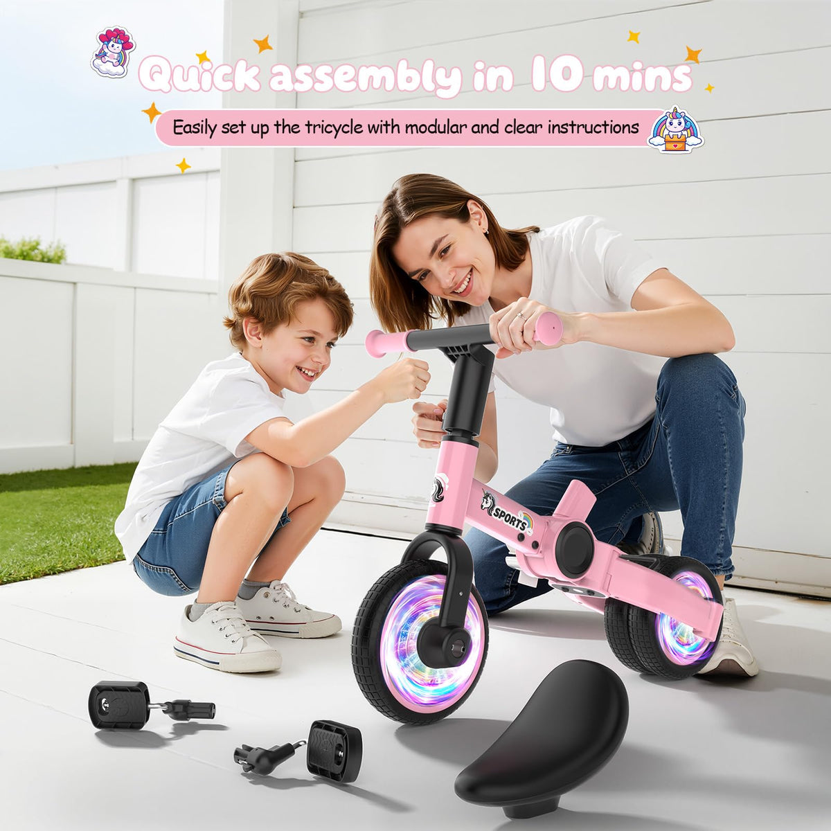 3 in 1 Toddler Balance Bike with Removable Pedals C237800