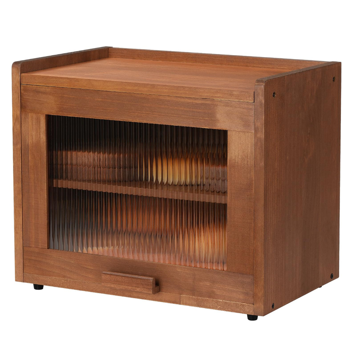 Brown 2 Tier Wooden Bread Box Y636201