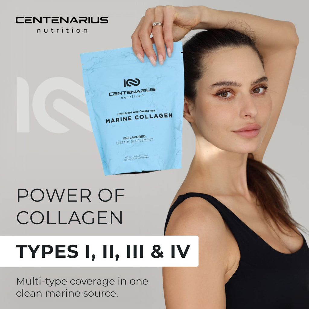 Unflavored Hydrolyzed Marine Collagen Peptides Powder 300g M8319