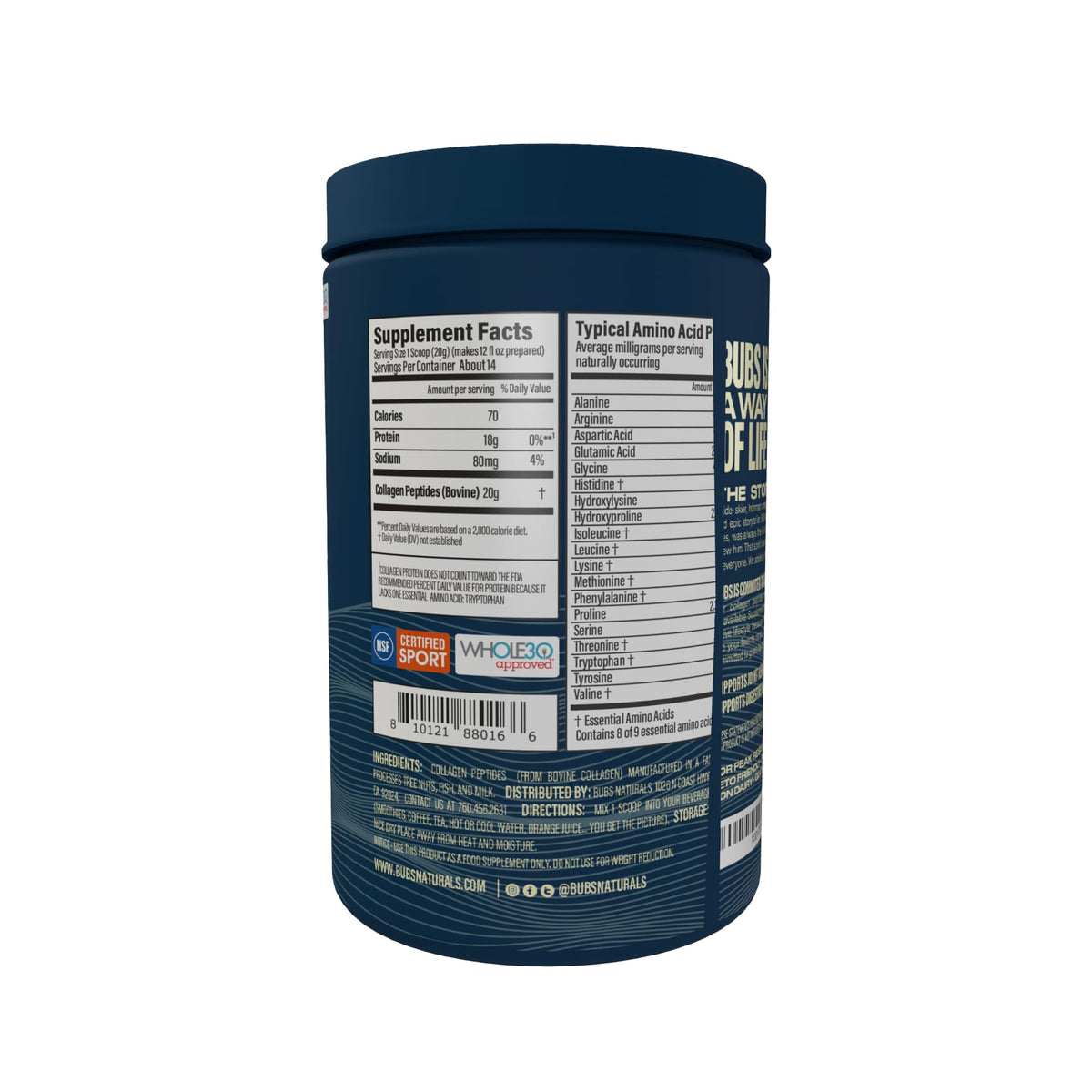 Unflavored Collagen Peptides Powder 10oz H518