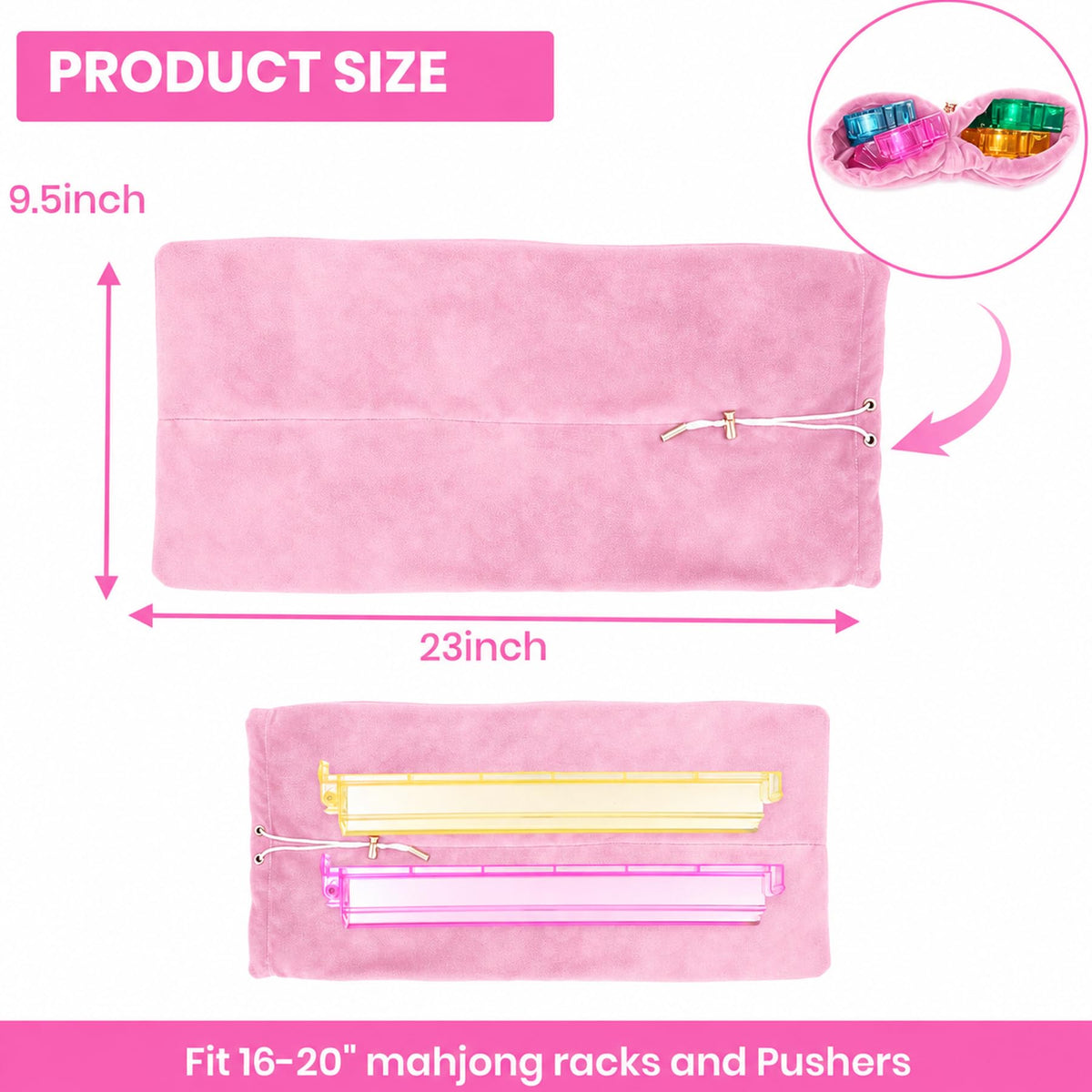 Mahjong Rack Storage Bag with 4 Dividers E800643