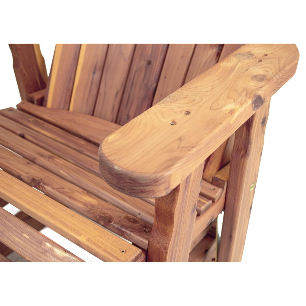 Cedar Adirondack Swivel Glider Outdoor Patio Chair G30699