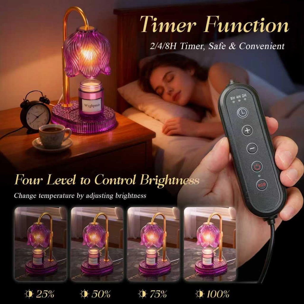Flower Candle Warmer Lamp with Timer Z407