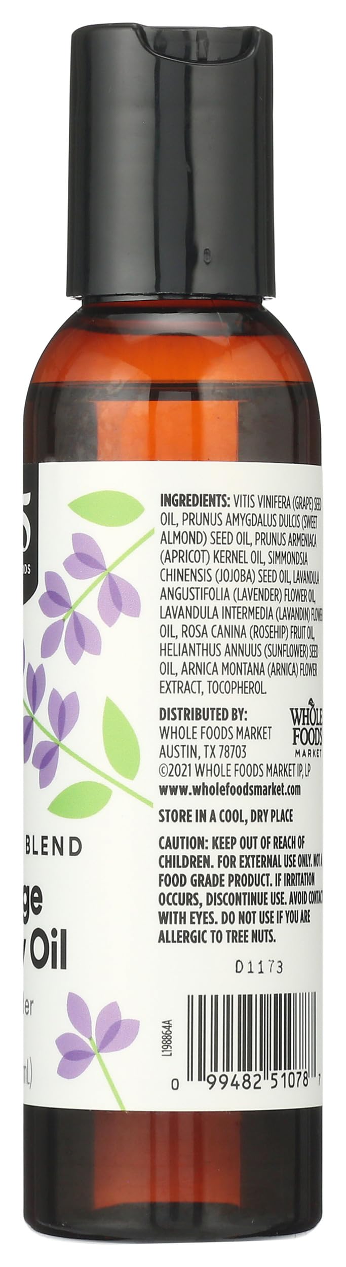 Massage & Body Oil with Lavender, 4 Fl Oz J936182