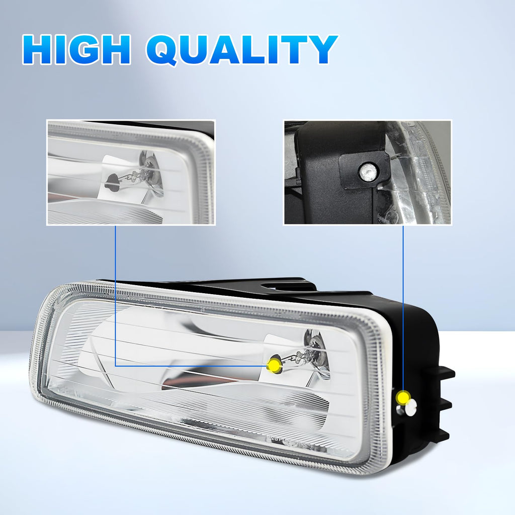 Fog Lights Assembly with Halogen Bulbs Clear Lens Switch Harness Kit Q12128