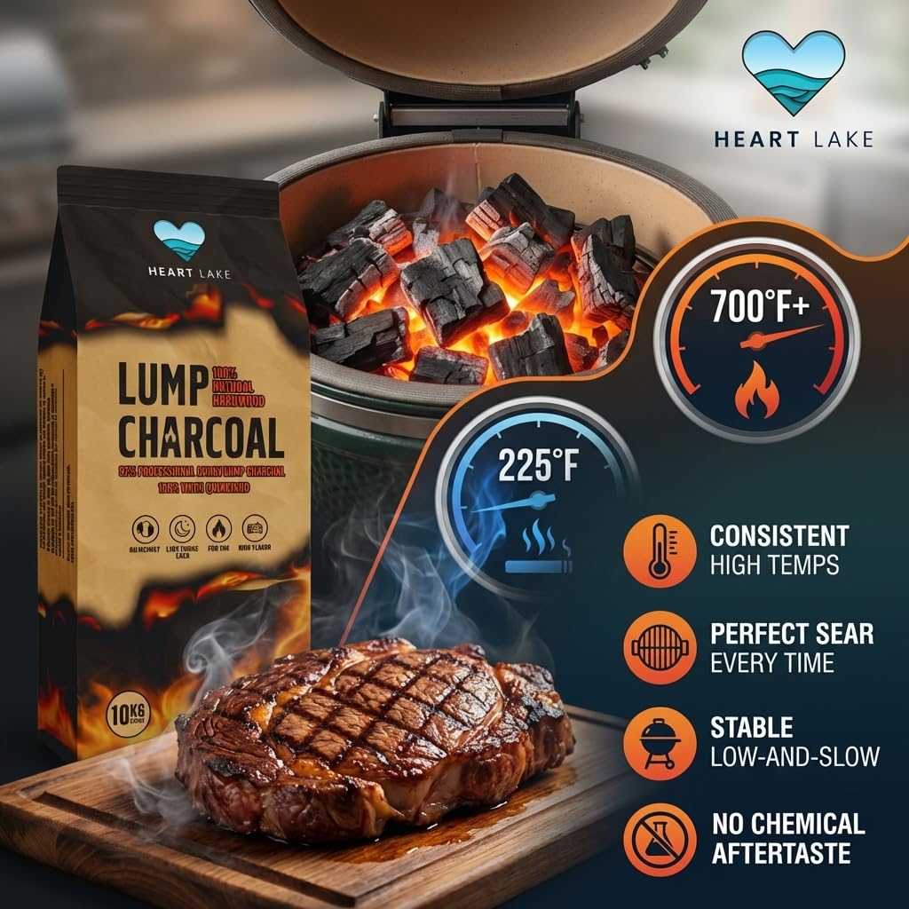 Hardwood Lump Charcoal 18 lb All Natural BBQ Grill Smoker Wood Charcoal L8359