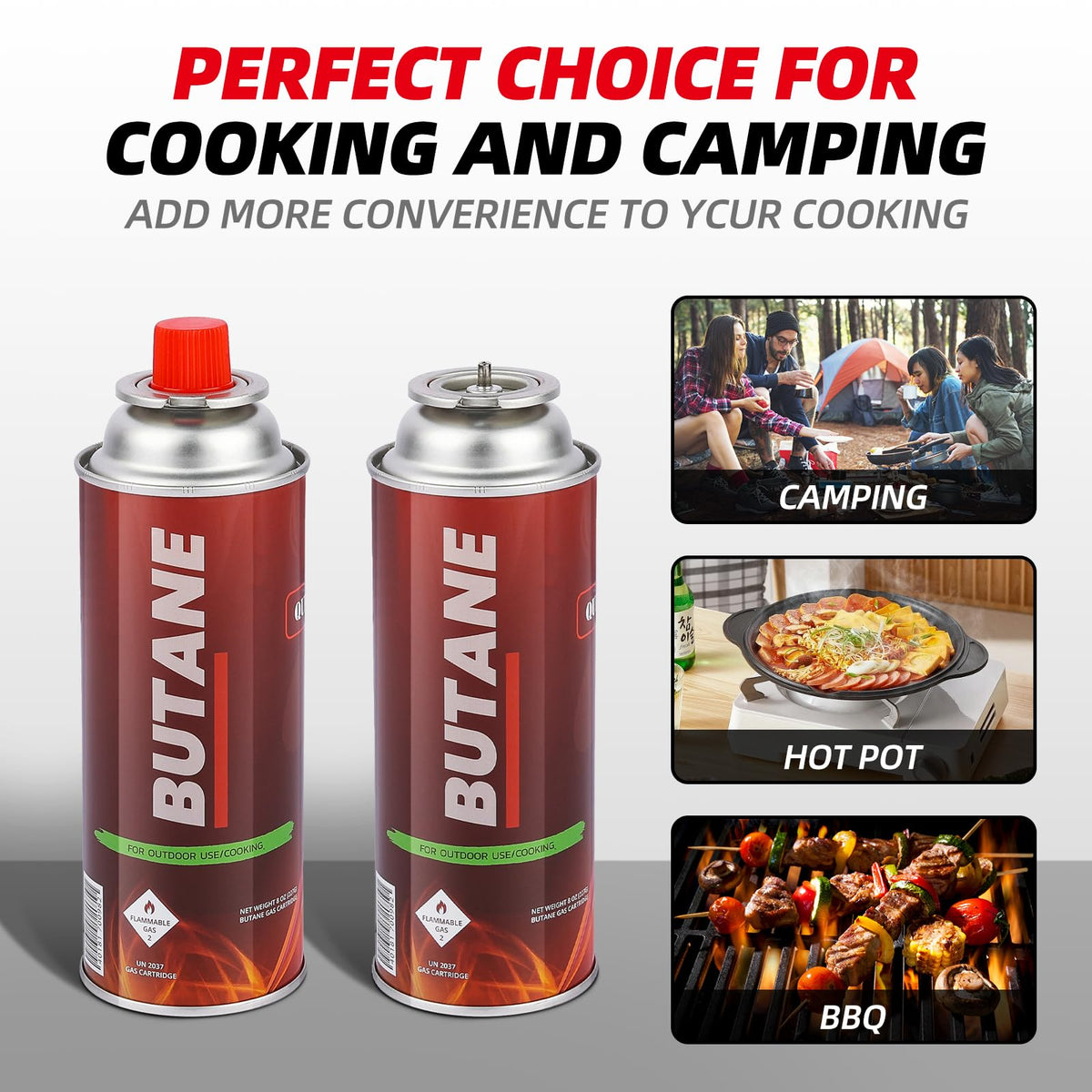 8oz Butane Fuel Canisters 4 Pack J598469