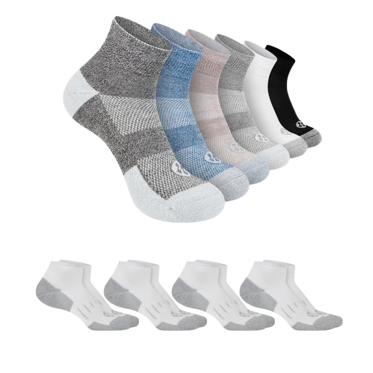 Diabetic Socks for Men, 10 Pairs Ankle & Low Cut Size 9-15 O8240