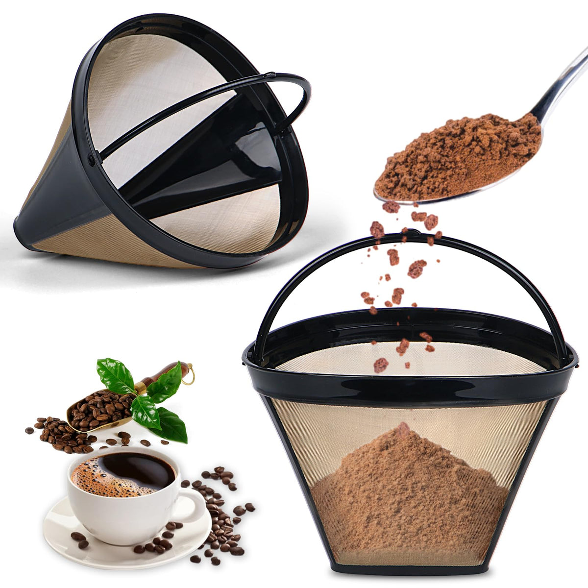 Reusable Cone Coffee Filter F365585