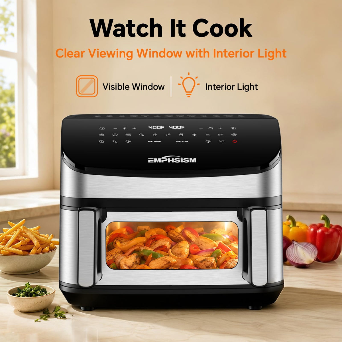 12QT Dual Zone Air Fryer with Viewing Window C527