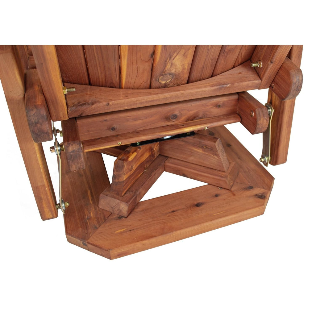 Cedar Adirondack Swivel Glider Outdoor Patio Chair G30699