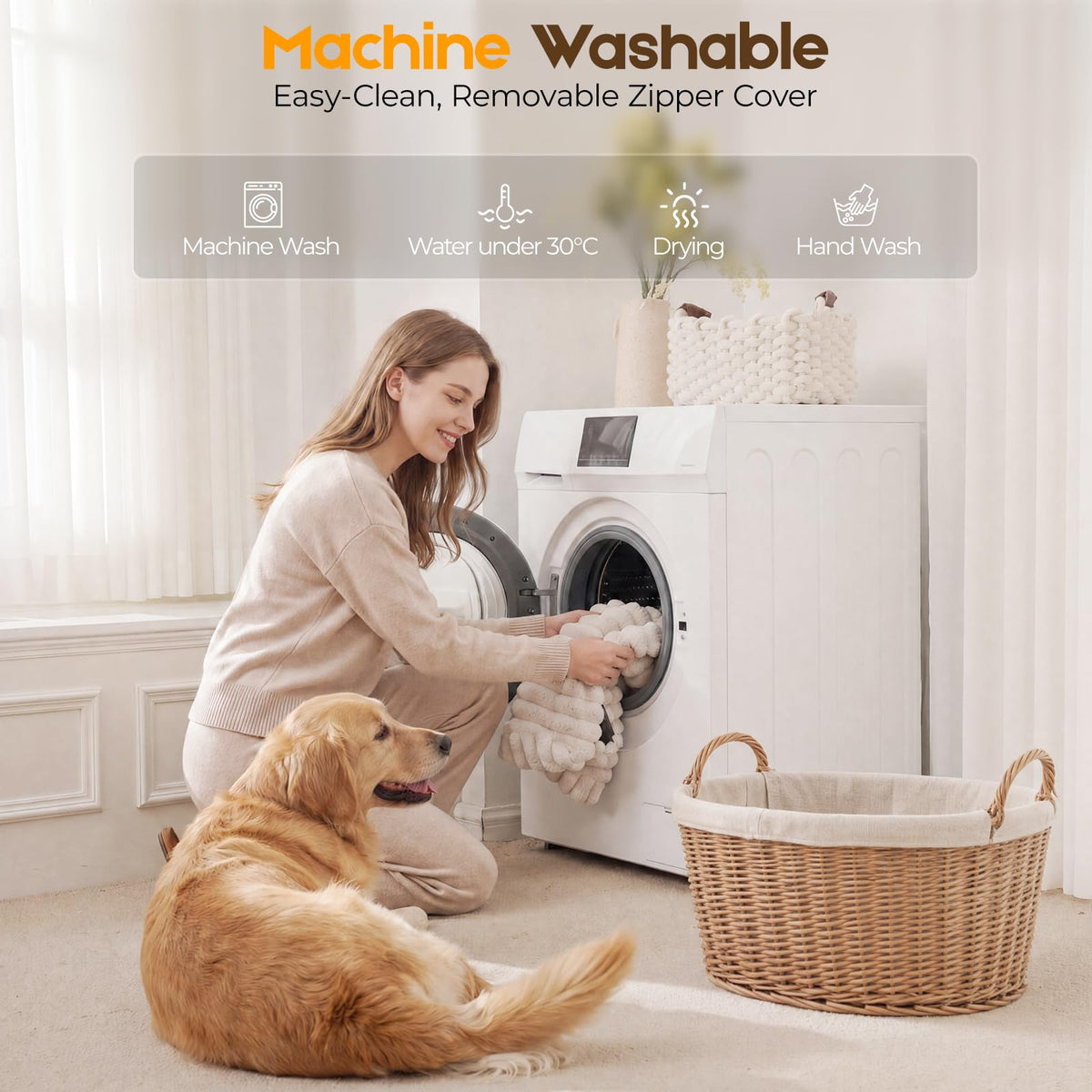 Waterproof Washable Orthopedic Dog Bed J1326