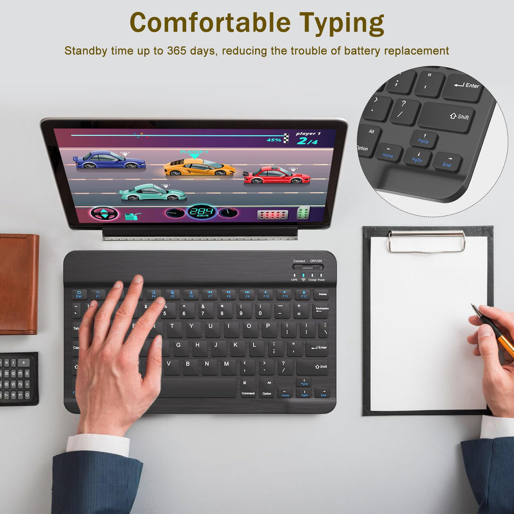 Black Rechargeable Bluetooth Keyboard and Mouse Combo E14905