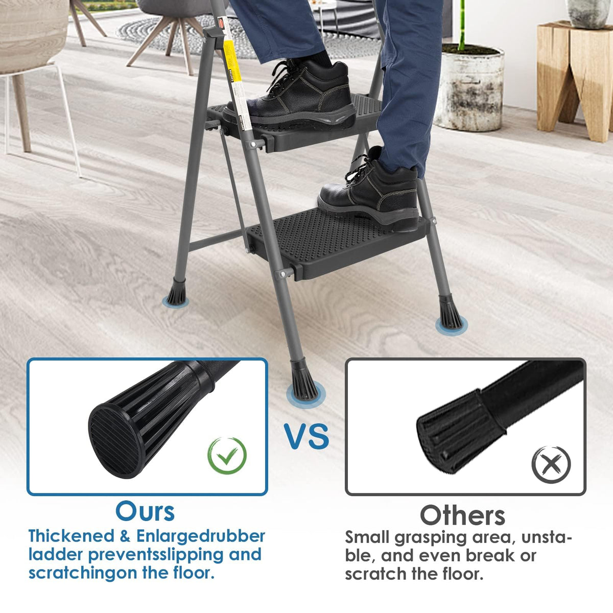 2 Step Ladder 500lbs Capacity D387