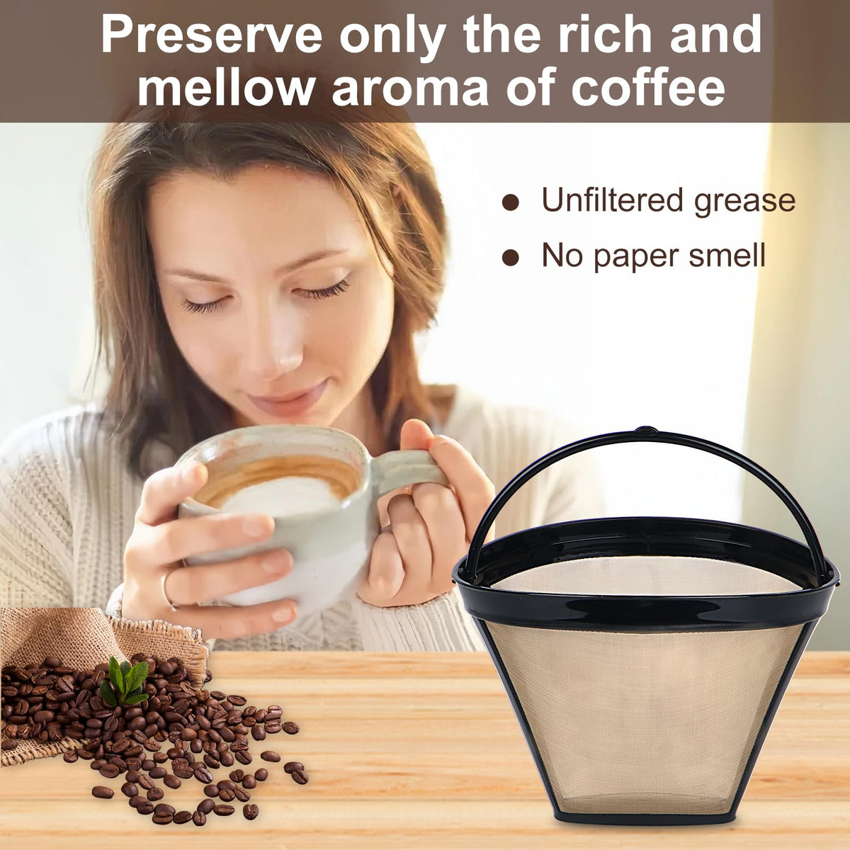 Reusable Cone Coffee Filter F365585