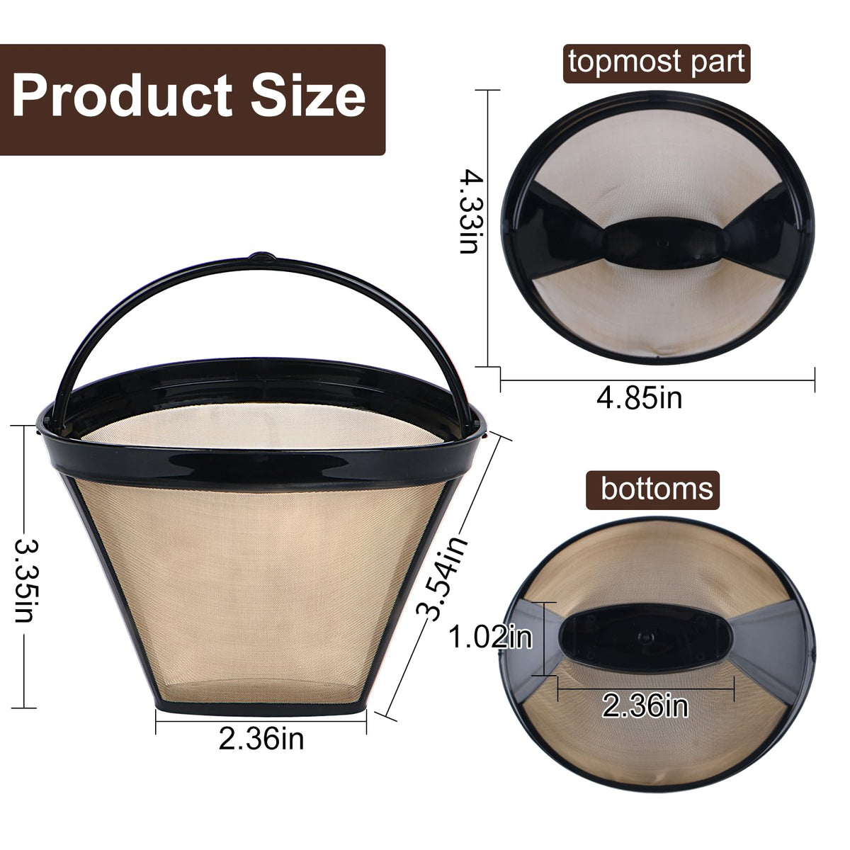 Reusable Cone Coffee Filter F365585