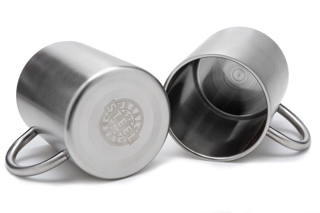 15 oz Double Wall Stainless Steel Insulated Mug Set of 2 M652