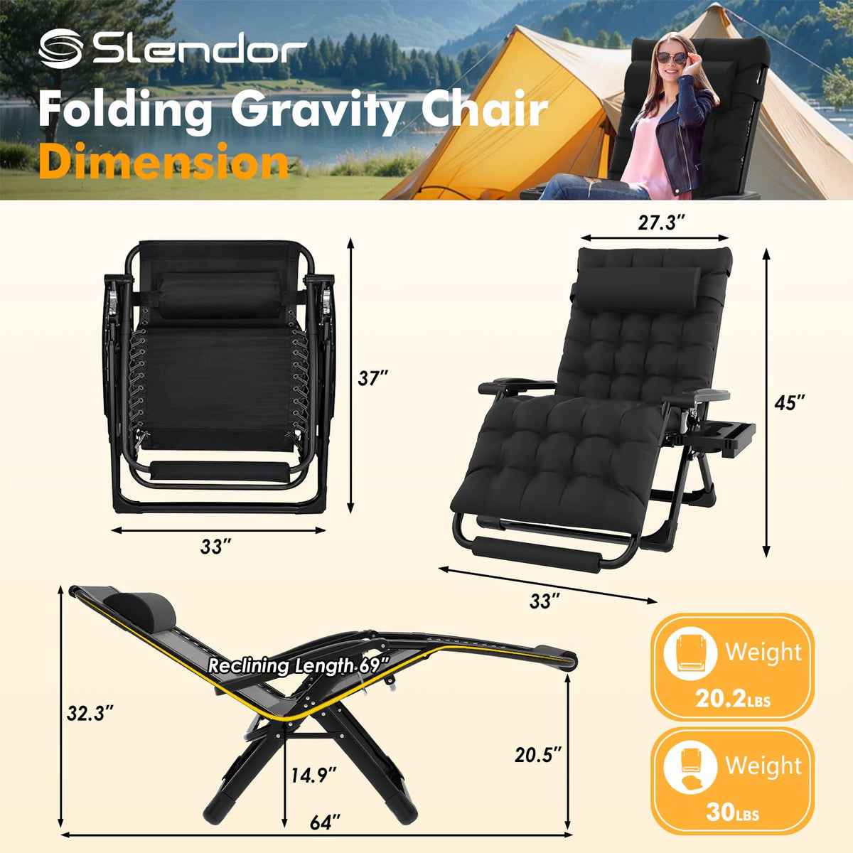 Oversized Zero Gravity Chair H61587