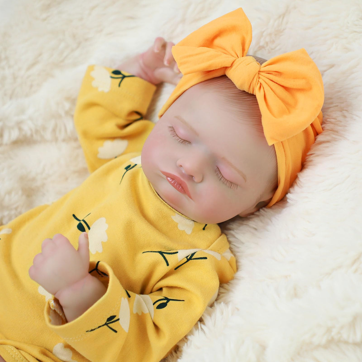 20 Inch Realistic Sleeping Newborn Baby Doll Full Vinyl Body W12624