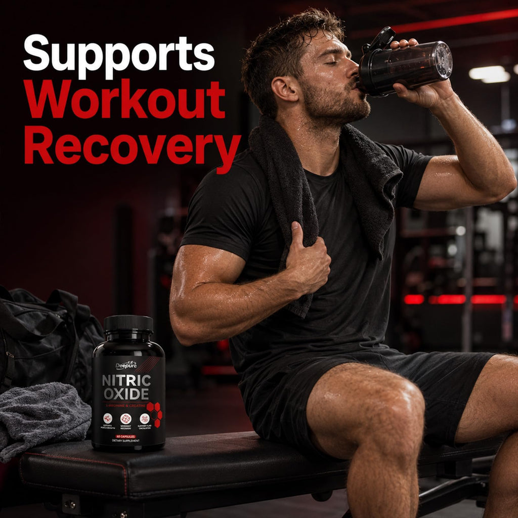 Nitric Oxide Booster with L-Arginine, Creatine, Citrulline & Beetroot, 60 Capsules P939681