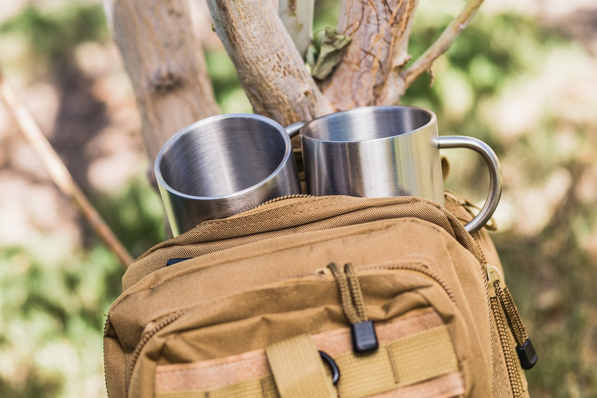 15 oz Double Wall Stainless Steel Insulated Mug Set of 2 M652