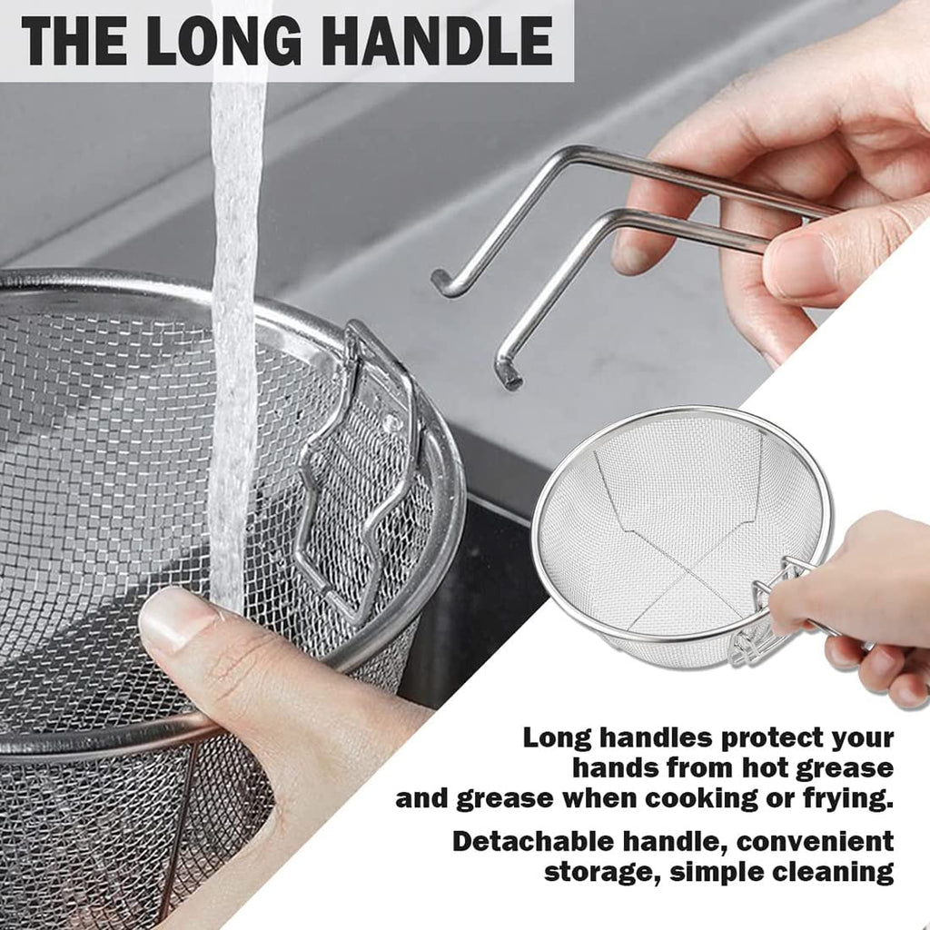 Stainless Steel Deep Fry Basket with Detachable Handle D765964