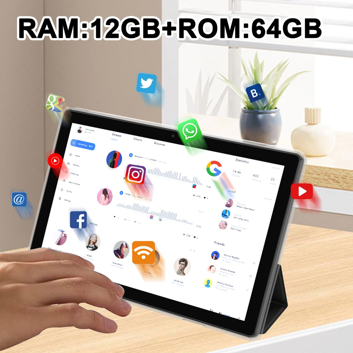 10 Inch Android Tablet with Case and Stylus W8977