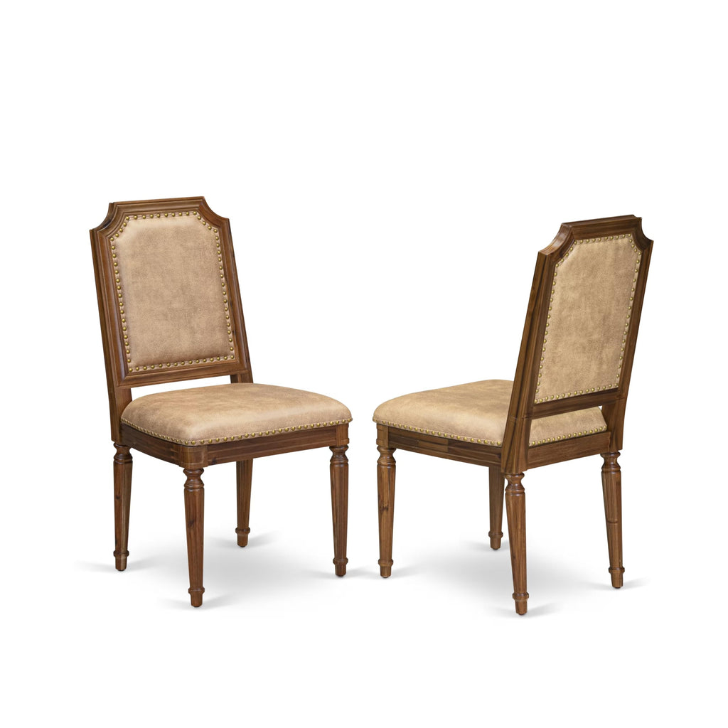 9 Piece Dining Table and 8 Beige Polyester Fabric Chairs K367
