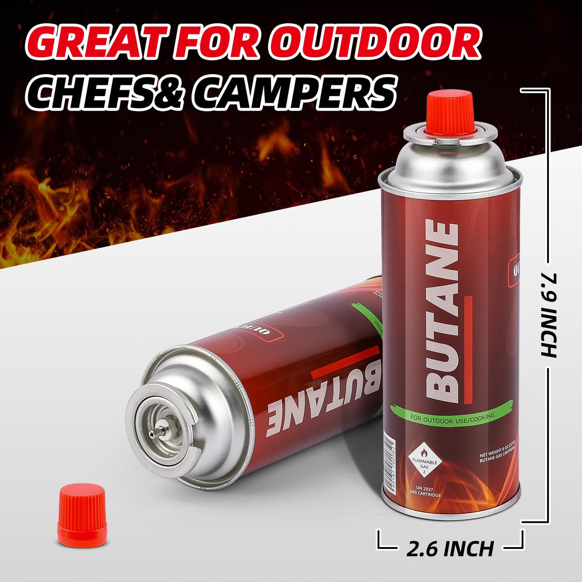 8oz Butane Fuel Canisters 4 Pack J598469