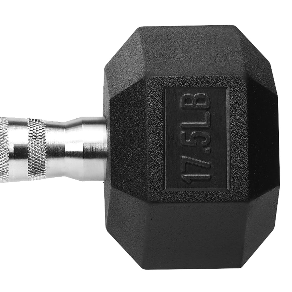 Rubber Coated Cast Iron Hex Dumbbells I7882