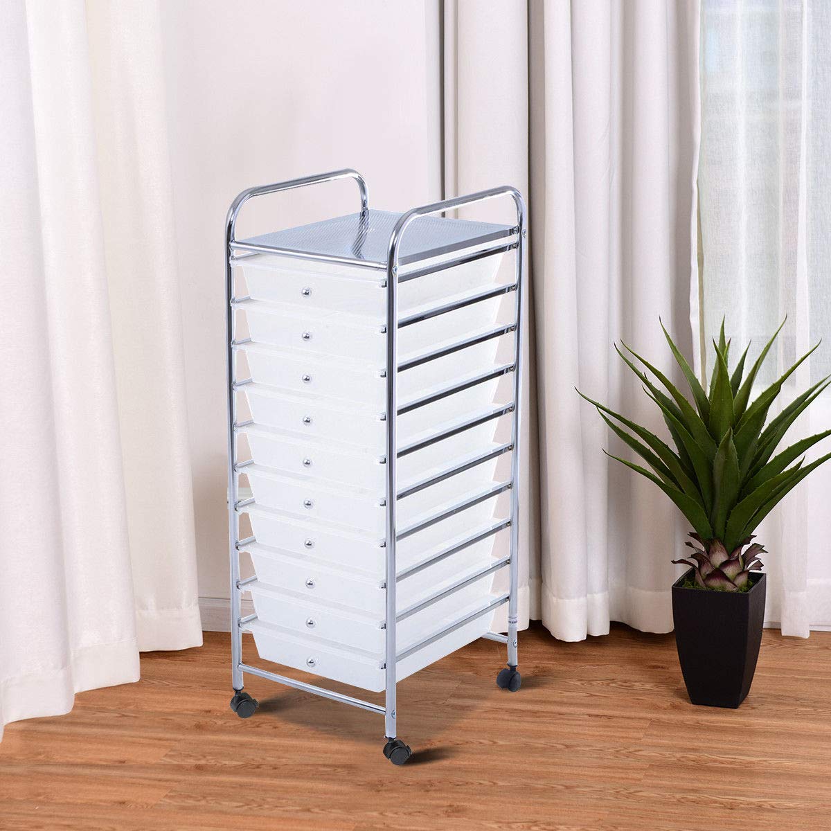 10 Drawer Rolling Storage Cart H7782