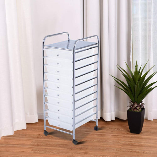 10 Drawer Rolling Storage Cart H7782