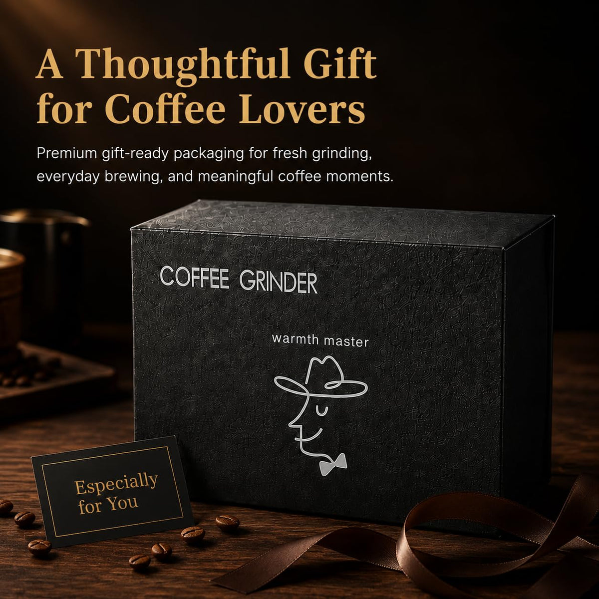 Manual Coffee Grinder with Stainless Steel Conical Burr E7404