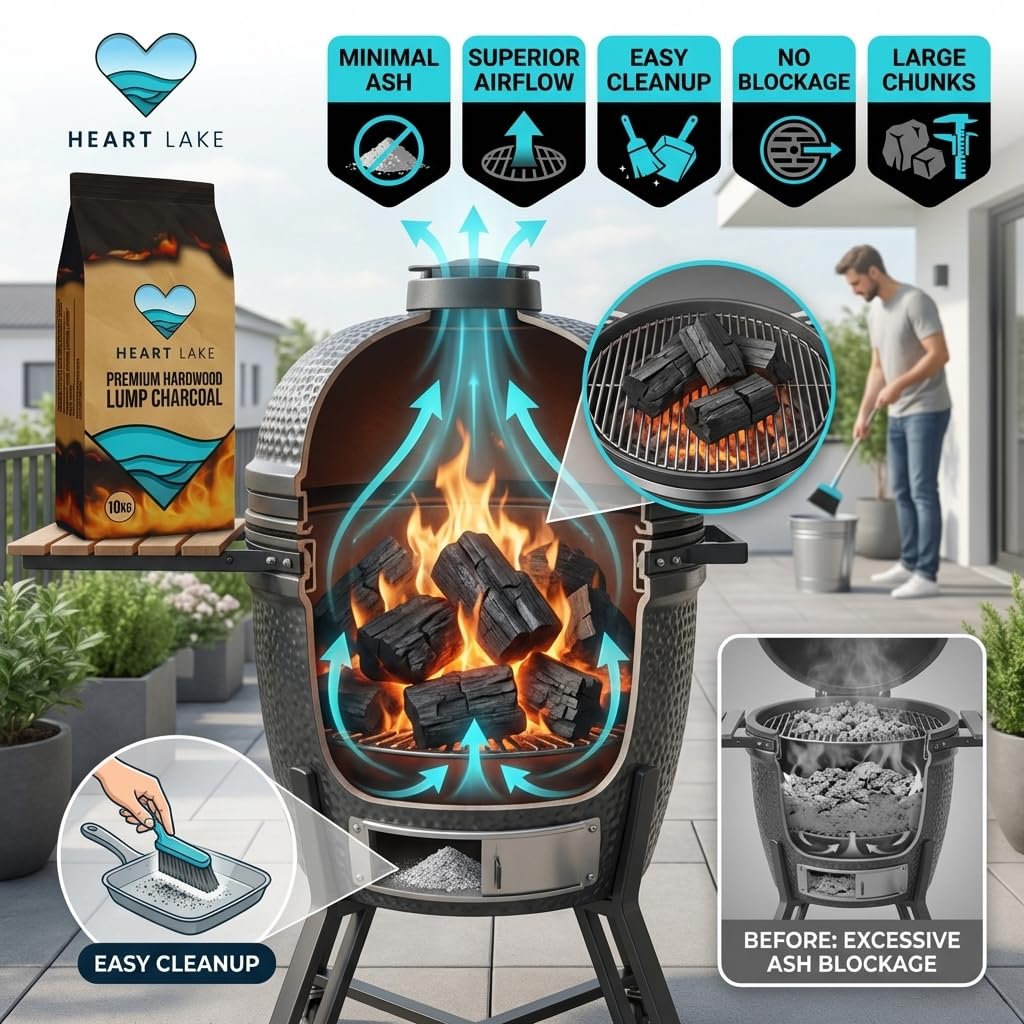 Hardwood Lump Charcoal 18 lb All Natural BBQ Grill Smoker Wood Charcoal L8359