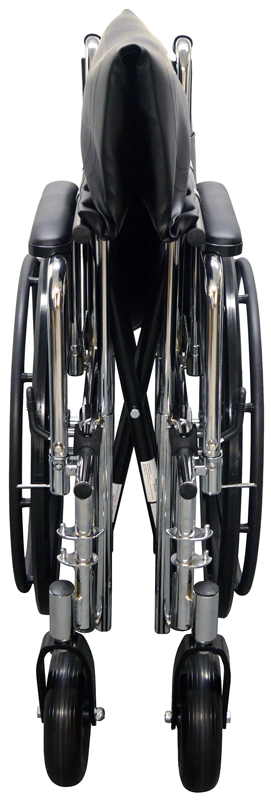 22" Heavy Duty Chrome Wheelchair with Removable Full Arms W235